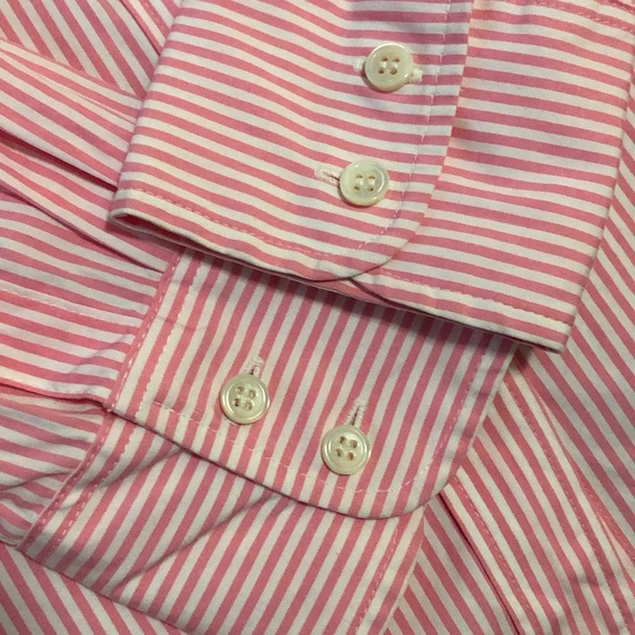 JCrew Pink and white stripe Haberdashery shirt XS - Picture 4 of 5